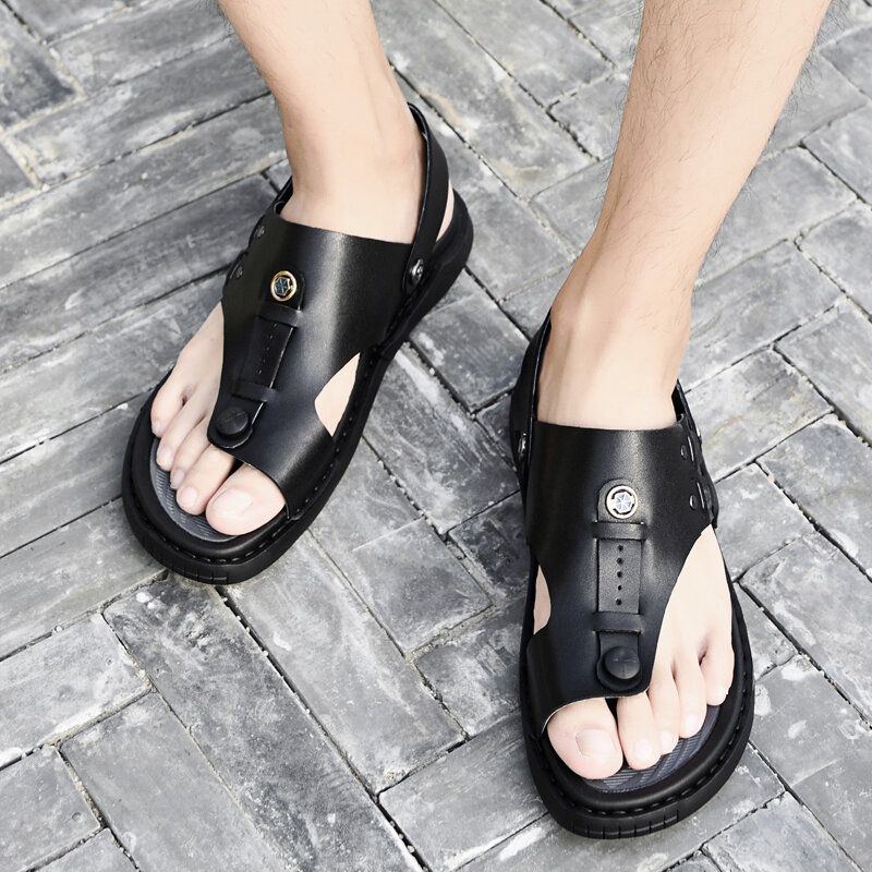 Zwei Wege Weiche Atmungsaktive Rutschfeste Lässige Outdoor Sandalen Für Herren