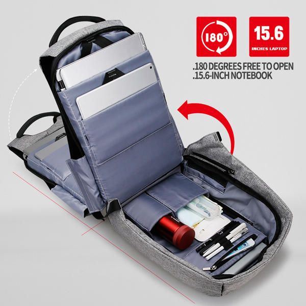 Anti Diebstahl Rucksack Für Herren Wasserdichte Reisetasche Mit Usb Ladeanschluss Und Audioanschluss