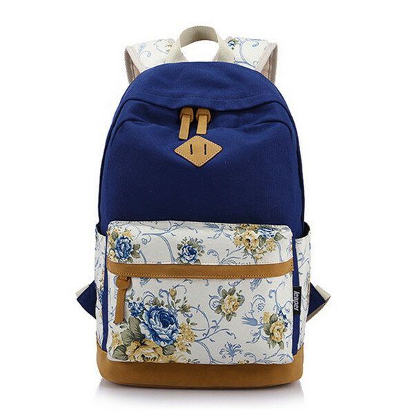 Blumen Mädchen Rucksack Damen Freizeit Rucksack Studenten Rucksack Teenager Schultaschen