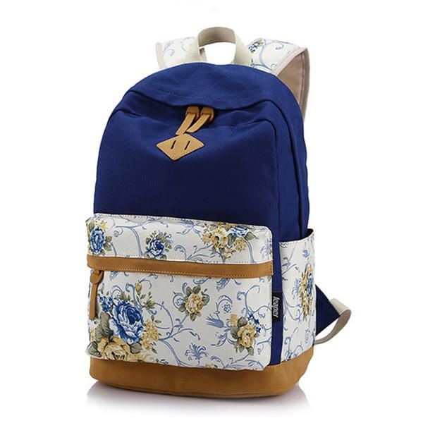 Blumen Mädchen Rucksack Damen Freizeit Rucksack Studenten Rucksack Teenager Schultaschen