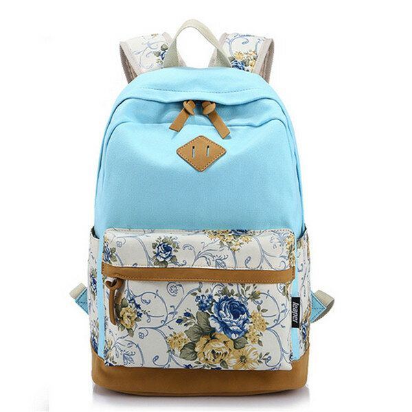 Blumen Mädchen Rucksack Damen Freizeit Rucksack Studenten Rucksack Teenager Schultaschen