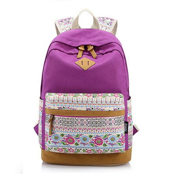 Blumen Mädchen Rucksack Damen Freizeit Rucksack Studenten Rucksack Teenager Schultaschen