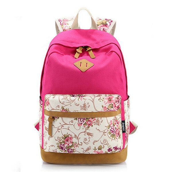 Blumen Mädchen Rucksack Damen Freizeit Rucksack Studenten Rucksack Teenager Schultaschen