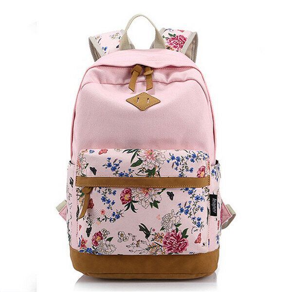 Blumen Mädchen Rucksack Damen Freizeit Rucksack Studenten Rucksack Teenager Schultaschen