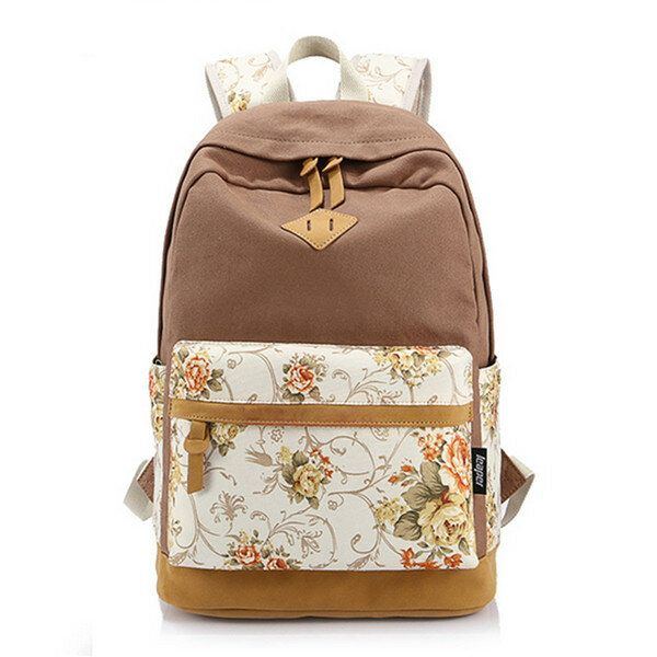 Blumen Mädchen Rucksack Damen Freizeit Rucksack Studenten Rucksack Teenager Schultaschen