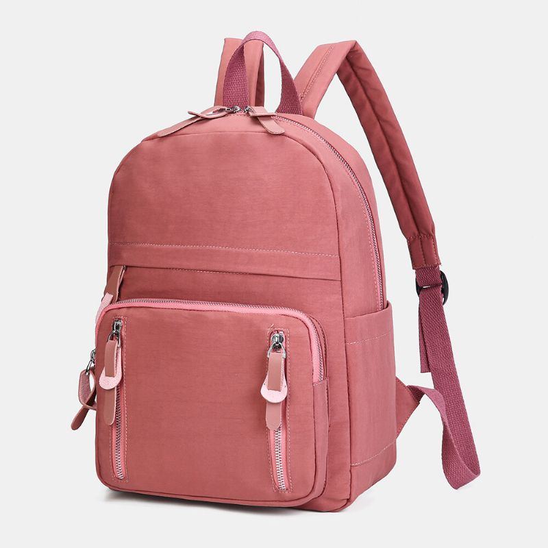 Damen Casual Nylon Basic Casual Rucksack Schultasche