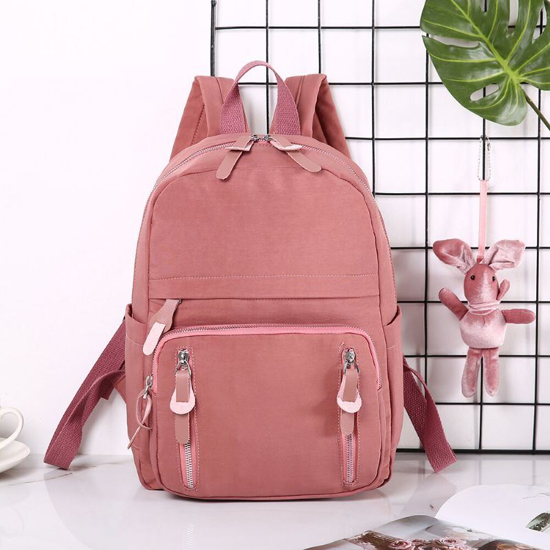 Damen Casual Nylon Basic Casual Rucksack Schultasche