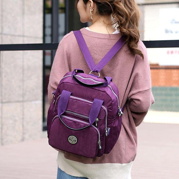 Damen Damen Nylon Elegante Stilvolle Mehrzweck Rucksack Reise Umhängetasche