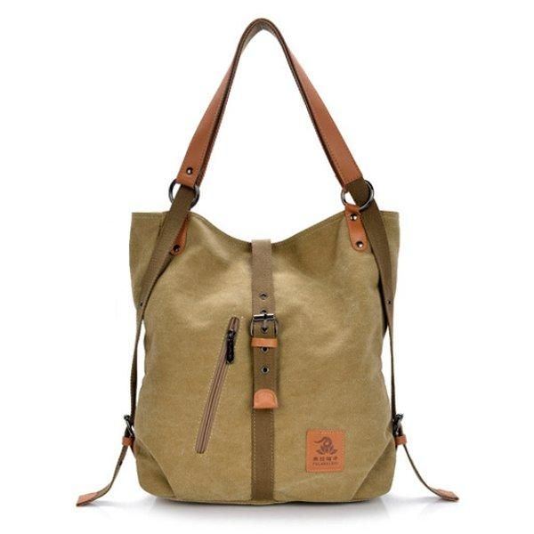 Damen Herren Canvas Handtaschen Multifunktionsrucksack