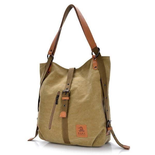 Damen Herren Canvas Handtaschen Multifunktionsrucksack