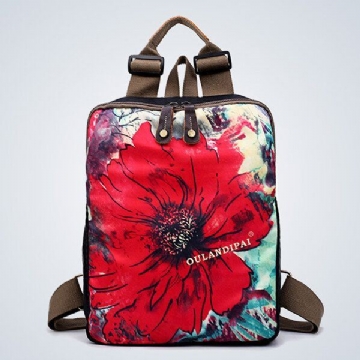 Damen National Flower Handtaschen Multifunktionale Umhängetaschen Rucksack