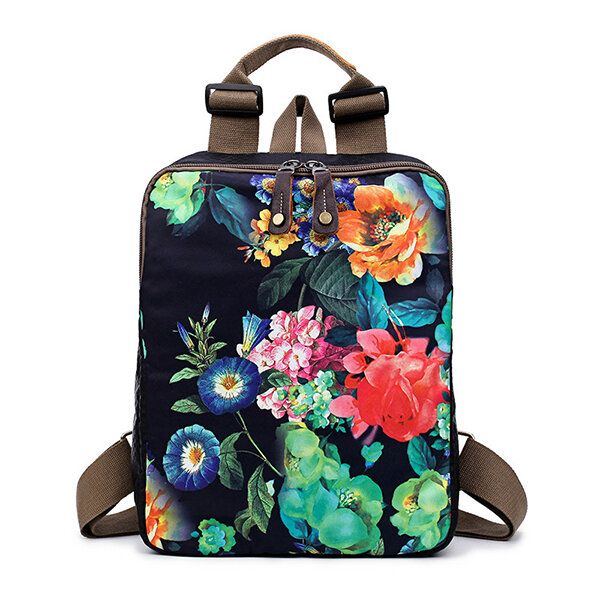 Damen National Flower Handtaschen Multifunktionale Umhängetaschen Rucksack