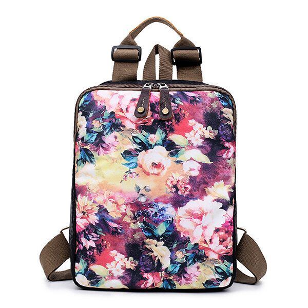 Damen National Flower Handtaschen Multifunktionale Umhängetaschen Rucksack