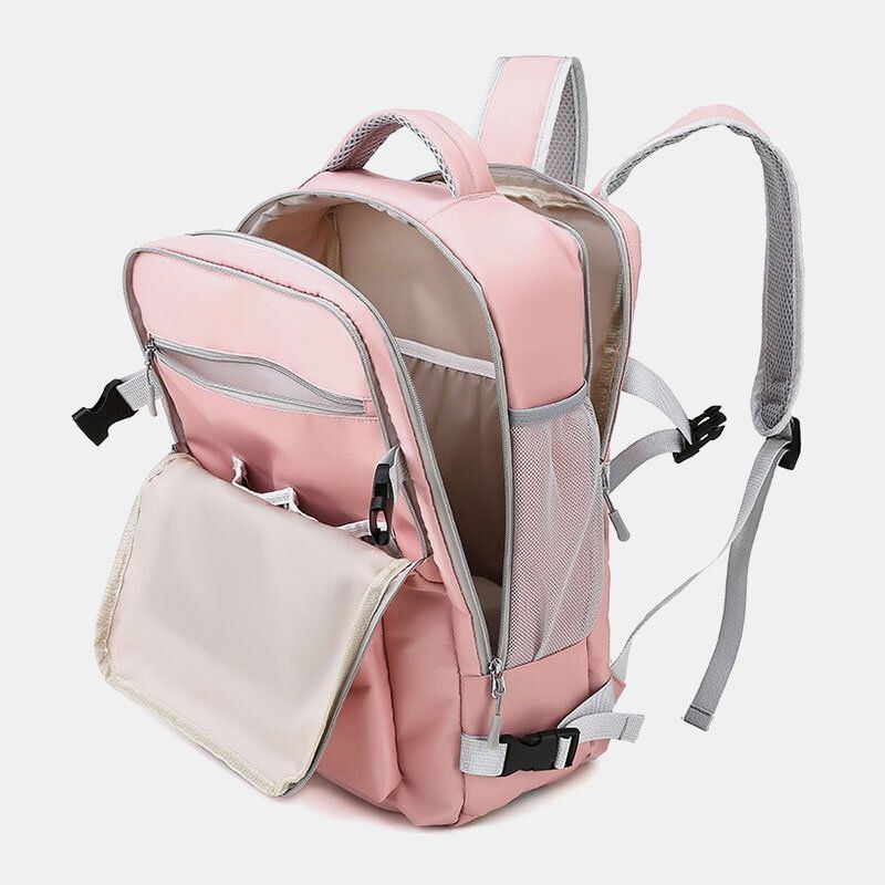 Damen Nylon Multi Pocket Schuhfach Rucksack Multifunktionale Reisetasche Mit Großem Fassungsvermögen