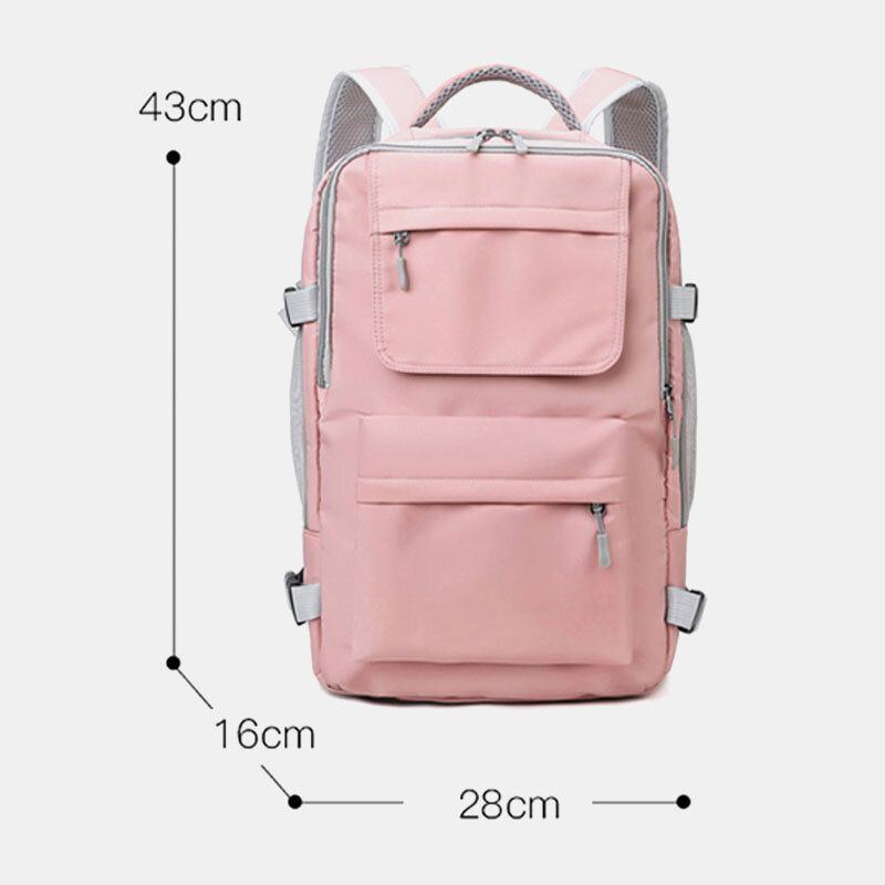 Damen Nylon Multi Pocket Schuhfach Rucksack Multifunktionale Reisetasche Mit Großem Fassungsvermögen