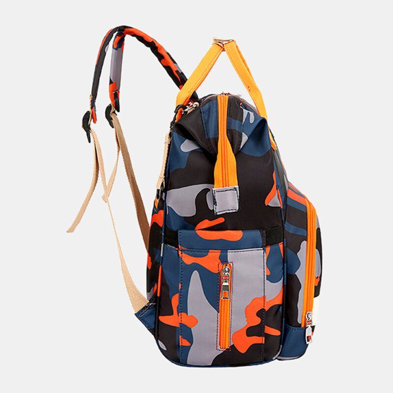 Damen Oxford Camo Multifunktionaler Wasserdichter Rucksack Mit Großem Fassungsvermögen Mommy Bag