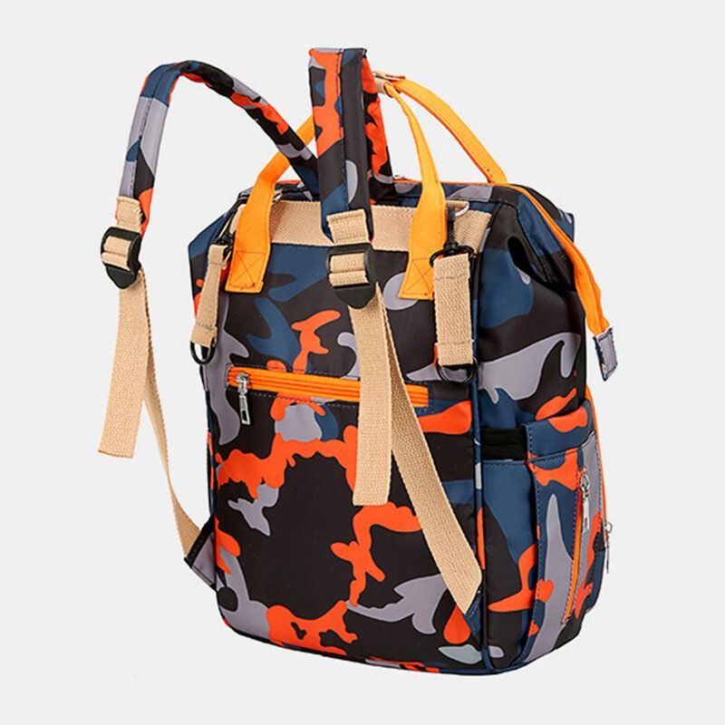 Damen Oxford Camo Multifunktionaler Wasserdichter Rucksack Mit Großem Fassungsvermögen Mommy Bag