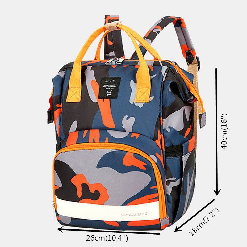 Damen Oxford Camo Multifunktionaler Wasserdichter Rucksack Mit Großem Fassungsvermögen Mommy Bag