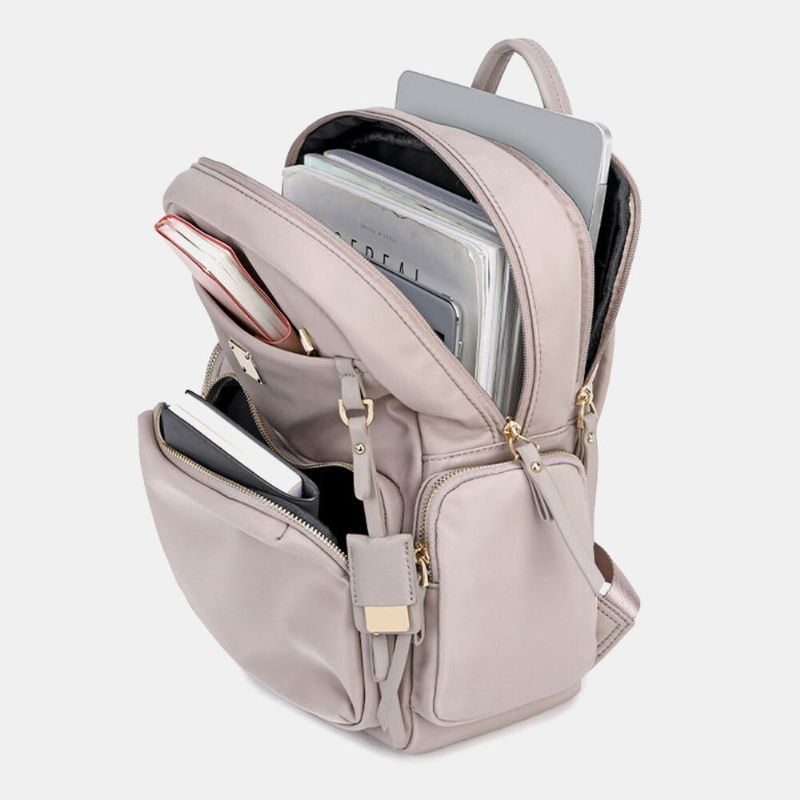 Damen Oxford Rucksack Mit Großer Kapazität Und Mehreren Taschen Lässige 13.3/14 Zoll Laptoptasche