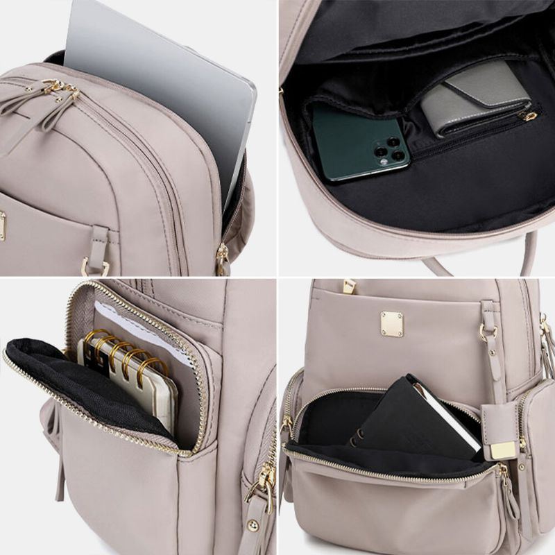 Damen Oxford Rucksack Mit Großer Kapazität Und Mehreren Taschen Lässige 13.3/14 Zoll Laptoptasche