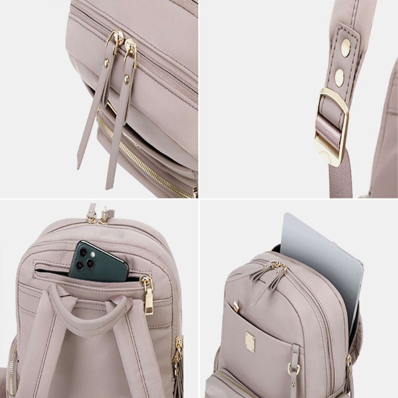 Damen Oxford Rucksack Mit Großer Kapazität Und Mehreren Taschen Lässige 13.3/14 Zoll Laptoptasche