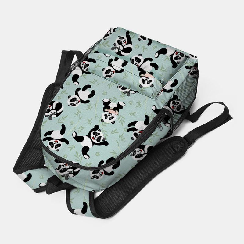 Damen Winter 2022 Wasserdichter Rucksack Aus Nylon Mit Süßem Panda Aufdruck