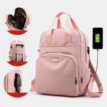 Damenmode Rucksack Mit Großem Fassungsvermögen Und Usb Ladeanschluss