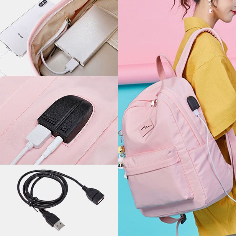 Damenmode Rucksack Mit Großem Fassungsvermögen Und Usb Ladeanschluss