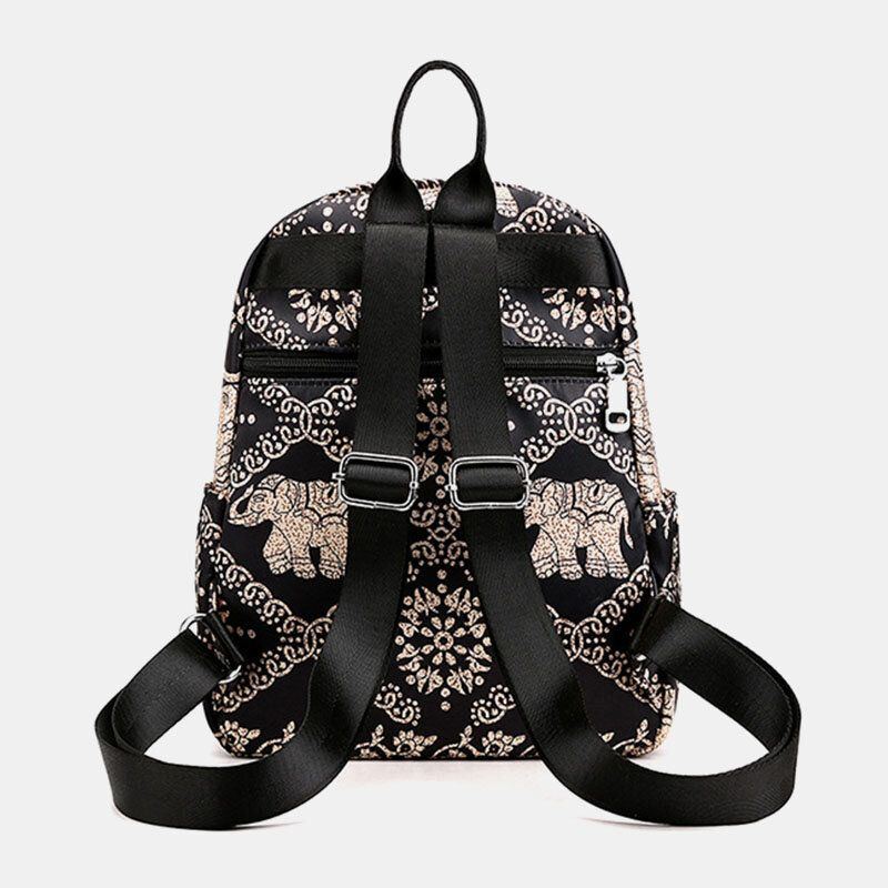 Damen Beiläufiger Rucksack Reise Beutel Tierblumen Bedruckter Beutel