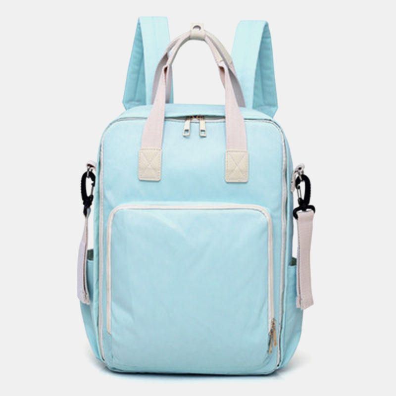 Damen Große Kapazität Casual Patchwork Reine Farbe Wasserdichter Rucksack