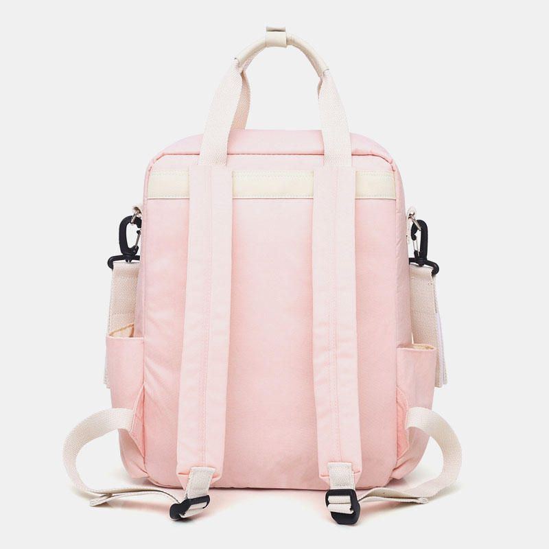 Damen Große Kapazität Casual Patchwork Reine Farbe Wasserdichter Rucksack