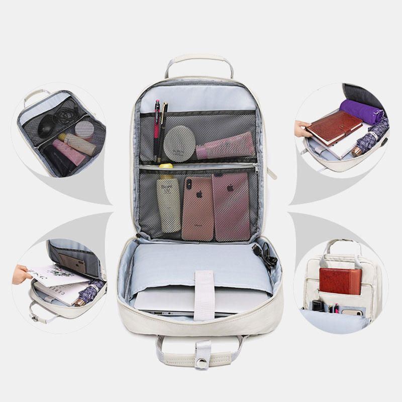 Damen Große Kapazitäts Art Und Weiseusb Reine Farben Multifunktionsrucksack