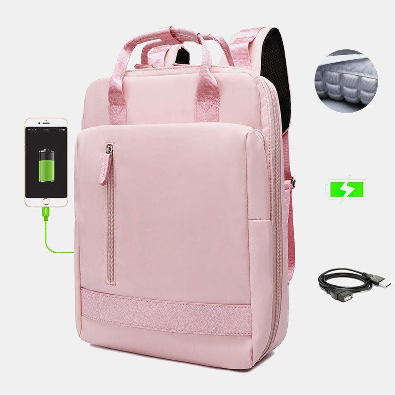 Damen Große Kapazitäts Art Und Weiseusb Reine Farben Multifunktionsrucksack