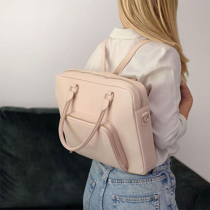 Damen Multi Carry Multifunktionsrucksack Mode Lässig Große Kapazität 14 Zoll Laptoptasche Umhängetasche Umhängetasche Handtasche