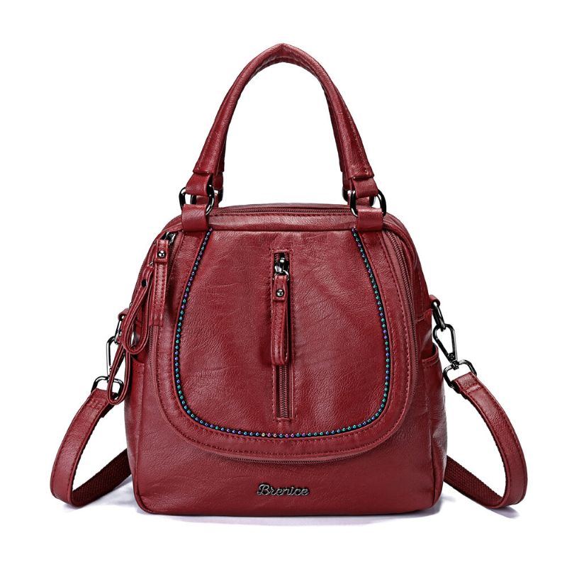 Damen Multifunktions Weiche Handtaschen Weinlese Böhmische Schulter Crossbody Beutel Rucksack