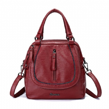 Damen Multifunktions Weiche Handtaschen Weinlese Böhmische Schulter Crossbody Beutel Rucksack