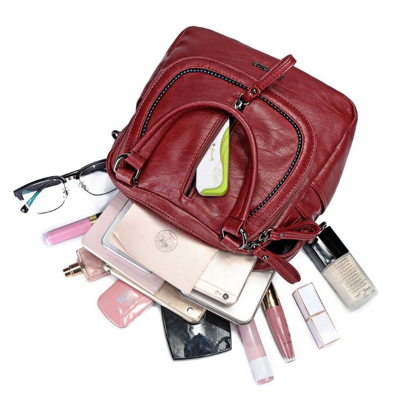 Damen Multifunktions Weiche Handtaschen Weinlese Böhmische Schulter Crossbody Beutel Rucksack