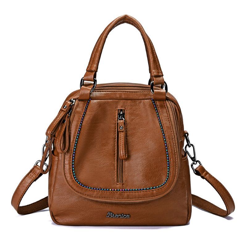 Damen Multifunktions Weiche Handtaschen Weinlese Böhmische Schulter Crossbody Beutel Rucksack