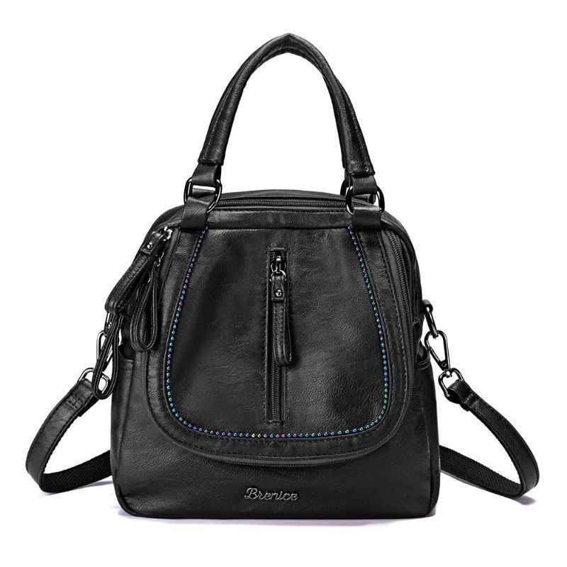 Damen Multifunktions Weiche Handtaschen Weinlese Böhmische Schulter Crossbody Beutel Rucksack