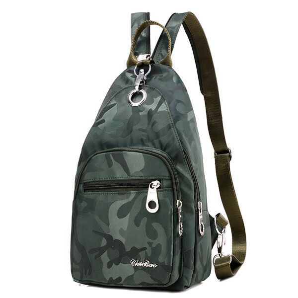 Damen Nylon Camouflage Rucksack Mädchen Outdoor Sport Multifunktions Brusttaschen Umhängetaschen