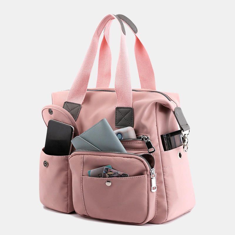 Damen Nylon Wasserdichte Handtasche Mit Großer Kapazität Umhängetasche