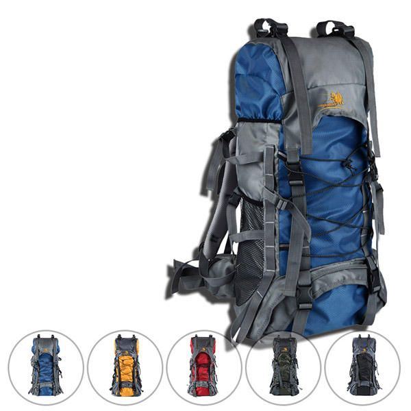 Herren 60l Outdoor Trekking Rucksack Wasserdichte Nylon Reisetasche Campingtasche