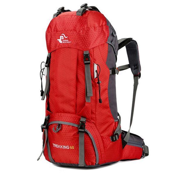 Herren 60l Outdoor Trekking Rucksack Wasserdichte Nylon Reisetasche Campingtasche