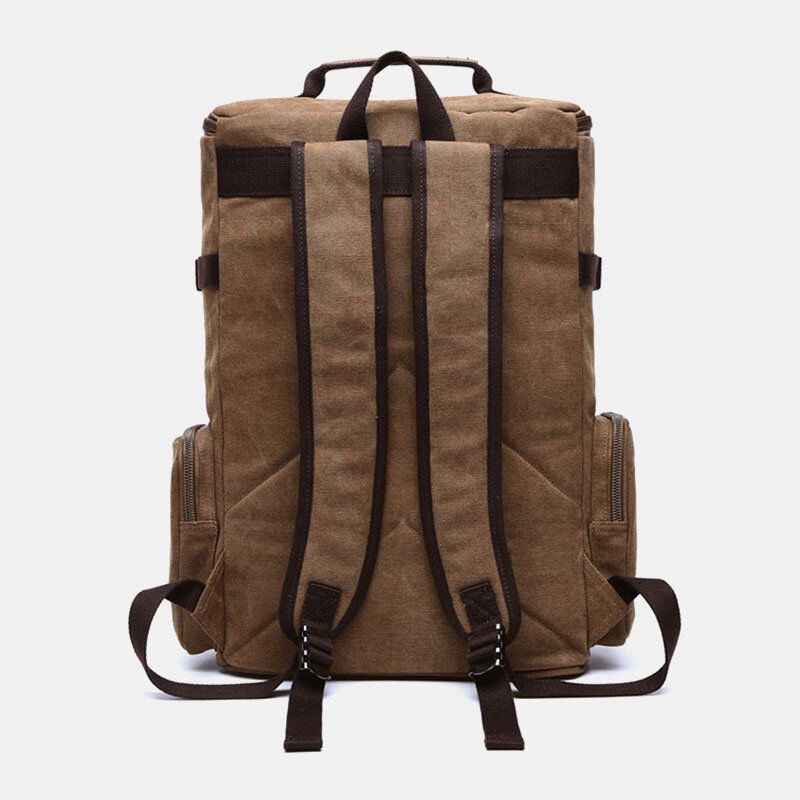 Herren Canvas Multi Pocket Große Kapazität Multifunktions Laptop Casual Rucksack Reisetasche