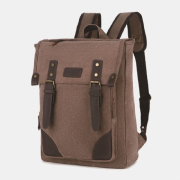 Herren Canvas Outdoor Travel Große Kapazität 14 Zoll Laptoptasche Schultasche Reiserucksack