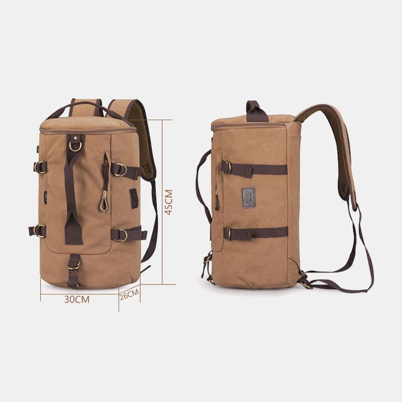 Herren Canvas Reiserucksack Multifunktions Mit Usb Ladefunktion Handtasche Umhängetasche Umhängetasche