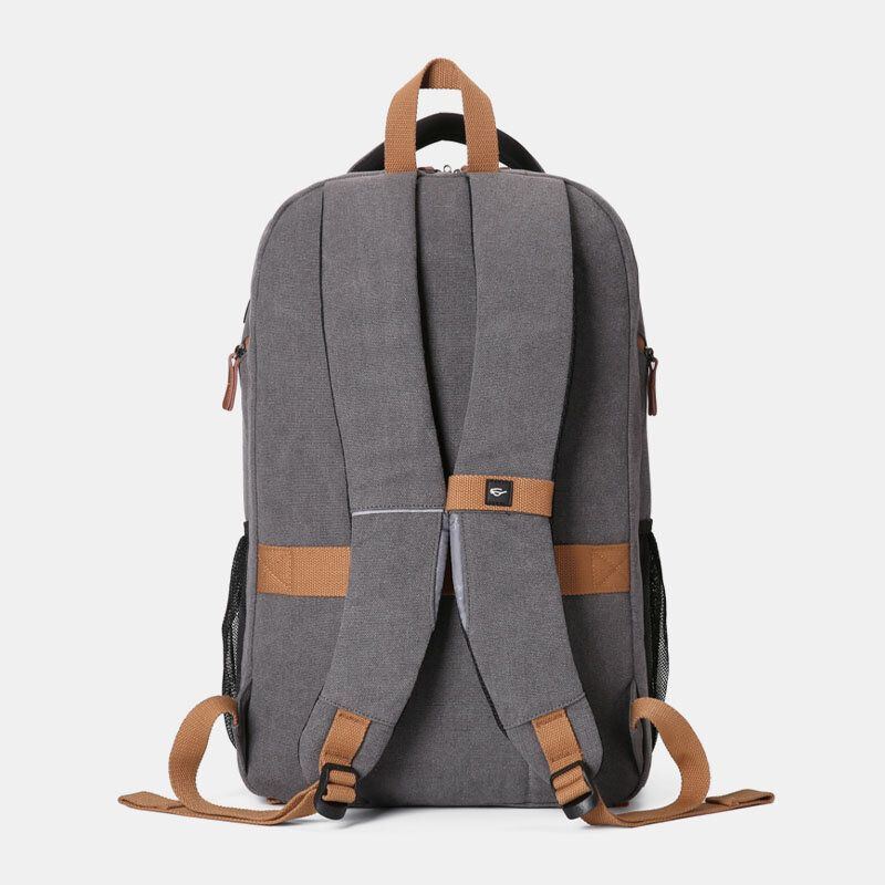 Herren Canvas Super Große Kapazität Multi Fächer Studentenrucksack Casual 17 Laptoptasche Reisetasche