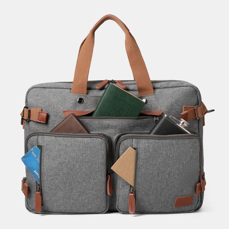 Herren Casual Multicarry Große Kapazität 15.6/17 Zoll Laptoptasche Rucksack Umhängetasche Mit Mehreren Taschen