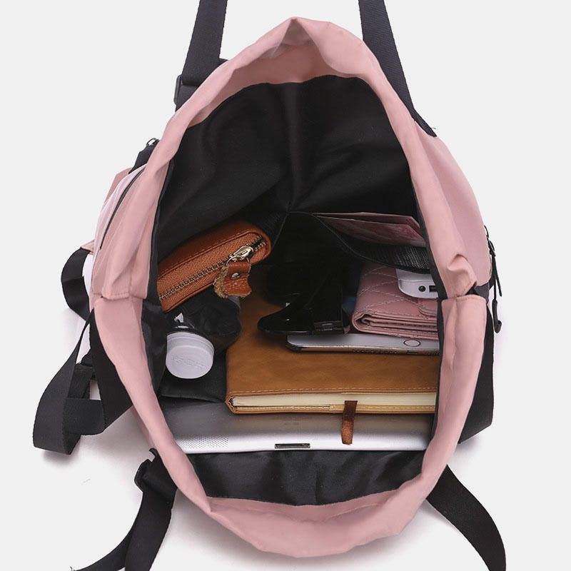 Herren Damen Nylon Wasserdichter Leichter Handtaschen Rucksack Mit Großer Kapazität