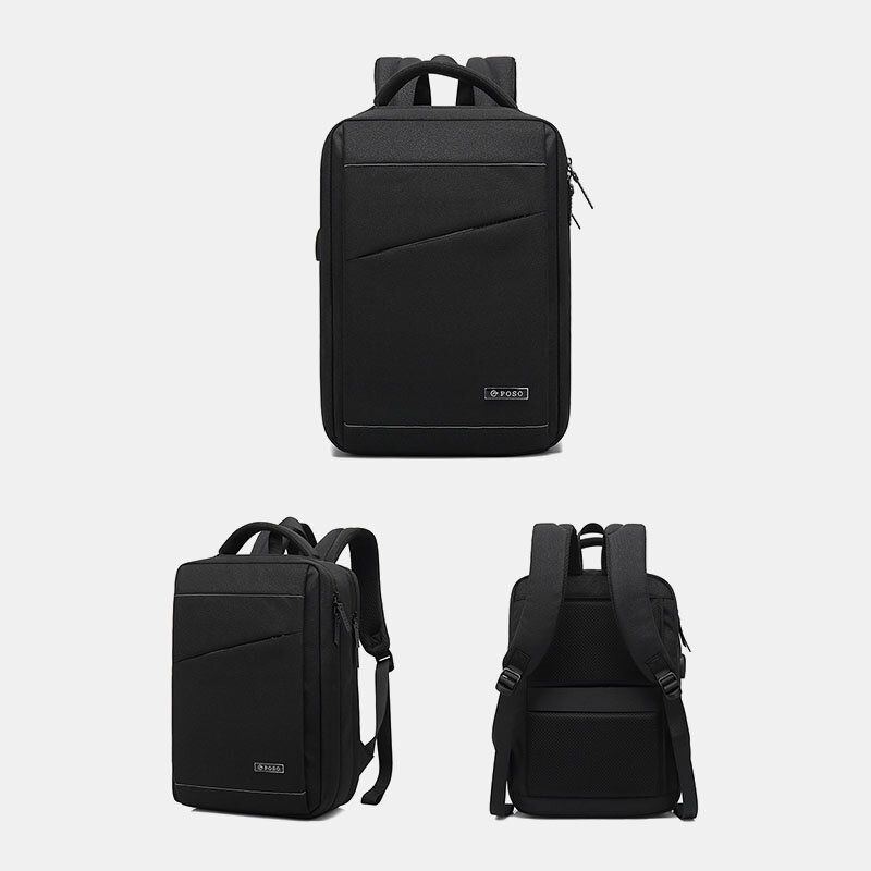 Herren Double Layer Multi Pocket Large Capacity Rucksack Lässige 15.6 Zoll Laptoptasche Reisetasche